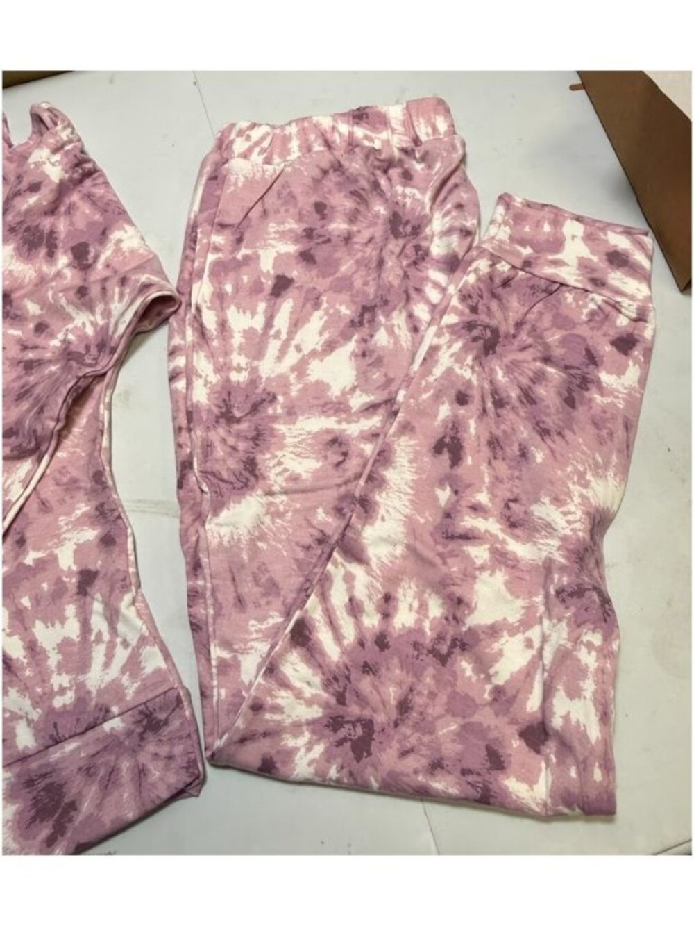 Studio 1886 Cold Shoulder Tie-Dye Pink & White Lounge Set Size Large - Picture 7 of 9